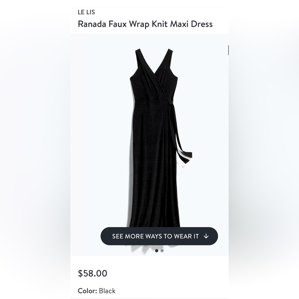 Le Lis Faux Wrap Knit Maxi Dress